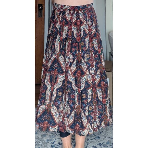 Lillie Rubin Oscar de la renta Shoes - Rare Vintage Lillie Rubin x Oscar de la Renta Paisley Floral Maxi Boho skirt